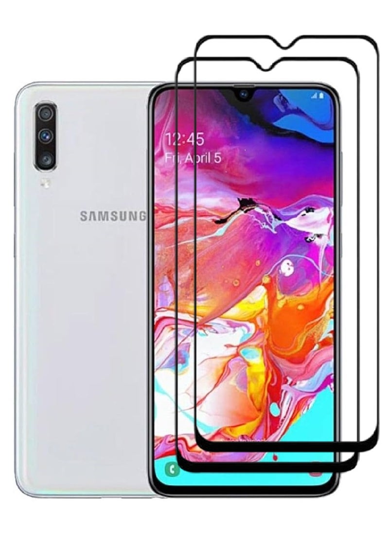 AINA 2 Pieces Tempered Glass Screen Protector 5D Designed For Samsung Galaxy A70 Full Glue Edge to Edge Full Screen Coverage And Bubble Free - Image 1