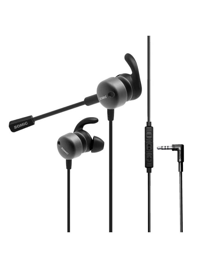 Somic G618i Pubg Sound Positioning Headset, In-ear, Compatible With Computer And Mobile Phones, For Desktop And Laptop Gaming, With Microphone Plug-in And Detachable Mic, Titanium Gray, 3.5mm - Image 1