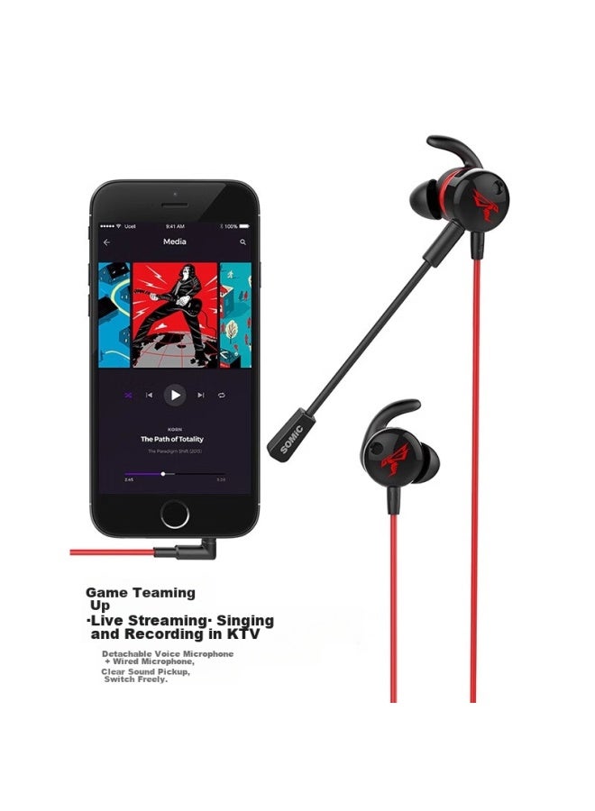 Somic G618i Pubg Sound Positioning Headset, In-ear, Compatible With Computer And Mobile Phones, For Desktop And Laptop Gaming, With Microphone Plug-in And Detachable Mic, Titanium Gray, 3.5mm - Image 4