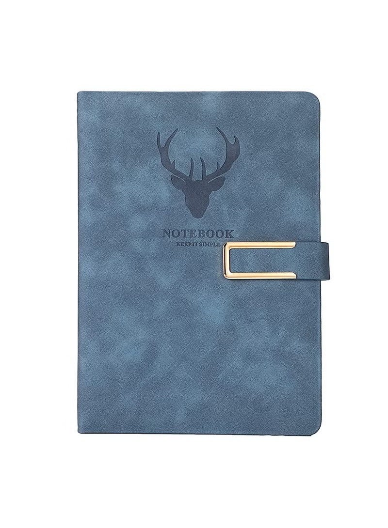 Notebook Journal, A5 Buckle Leather Ruled Notebooks 360 s Diary 100gsm Thick Paper Hardcover Notebook with Pocket for Work Men Woman, for Business Writing, Note Taking, School Office - Image 1