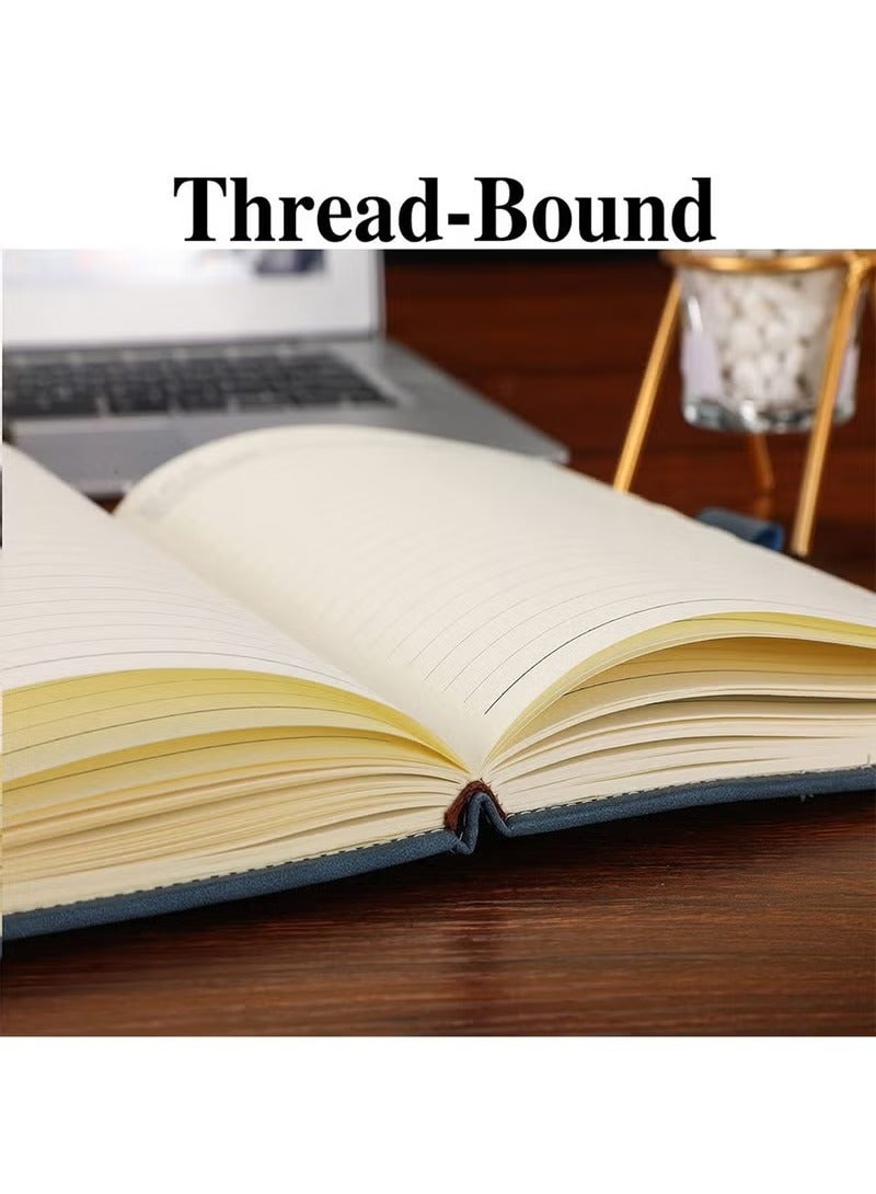 Notebook Journal, A5 Buckle Leather Ruled Notebooks 360 s Diary 100gsm Thick Paper Hardcover Notebook with Pocket for Work Men Woman, for Business Writing, Note Taking, School Office - Image 4