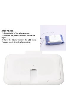 General Baby Wipe Warmer, Long lasting Warmth Warm Wipe Dispenser, Baby Wet Wipes Dispenser with USB Cable for Newborn Travel  - Image 3