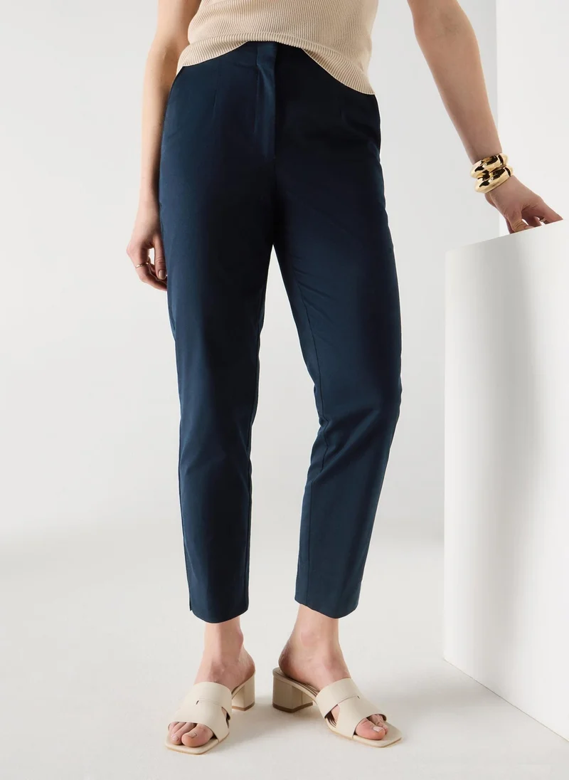 ماتلان Et Vous Navy Ankle Grazer Slim Fit Trousers
