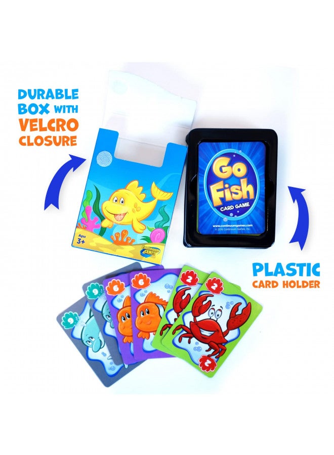 Continuum Games Go Fish Classic Card Game Fun for Children Age 3 and Up, Blue - Image 1