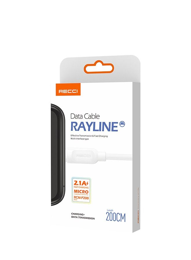 Recci RCM-P200, Groove Design USB Cable Micro Interfaces Compatible With Most Of Devices, 100cm Length, Black - Image 2