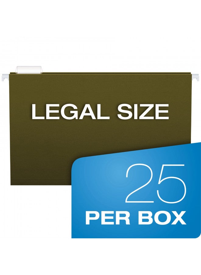 Pendaflex Recycled Hanging Folders, Legal Size, Standard Green, 1/5 Cut, 25/BX (81622) - Image 3