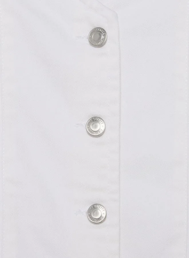 Lee Cooper Lee Cooper Cotton Denim Sleeveless Waistcoat with V neck
