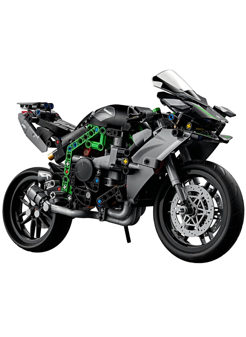 LEGO Technic Kawasaki Ninja H2R Motorcycle 42170 Building Blocks Toy Car Se (643 Pieces)