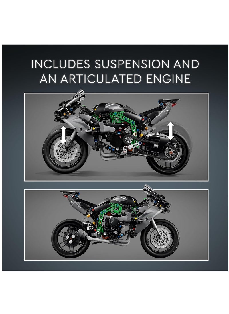 LEGO Technic Kawasaki Ninja H2R Motorcycle 42170 Building Blocks Toy Car Se (643 Pieces)