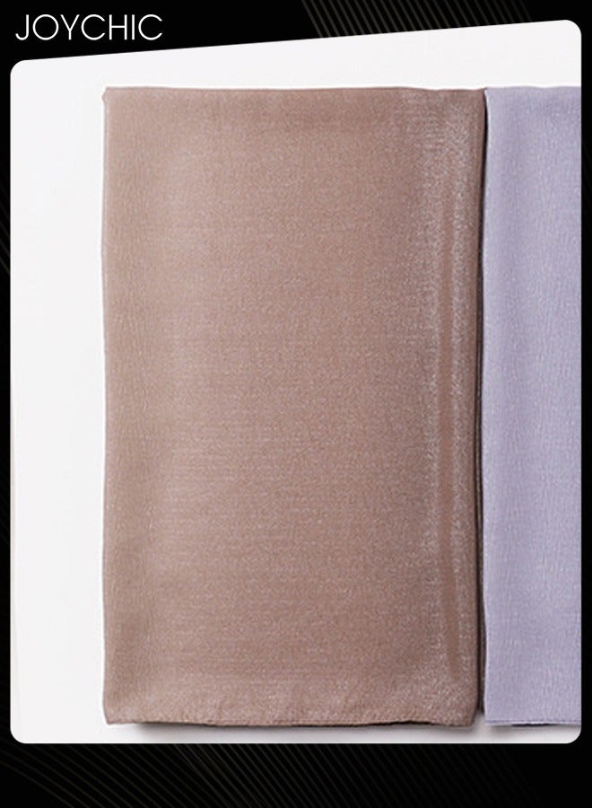 Joychic Gradient Color Fashion Hijab  Ice Silk Women Muslim Headwear Wearable Traditional Wear Long Head Scarf for All Seasons One Size - Image 3