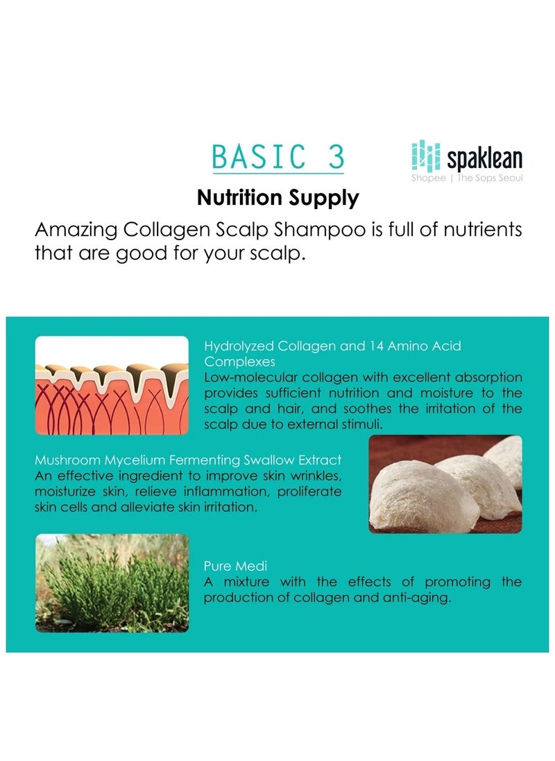 spaklean - Amazing Collagen Scalp Shampoo (300ml) - Image 1