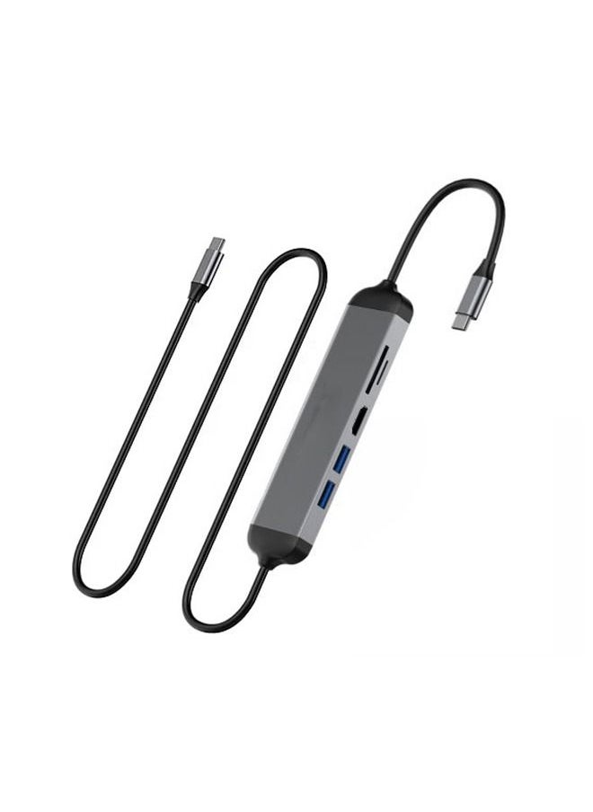 Generic - 5 in 1 USB-C Hub & Extension cable 1.6m Type C for MacBook - Image 1
