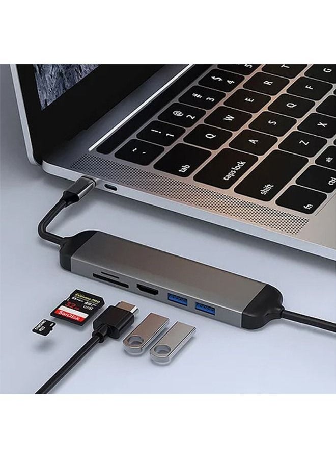 Generic - 5 in 1 USB-C Hub & Extension cable 1.6m Type C for MacBook - Image 1