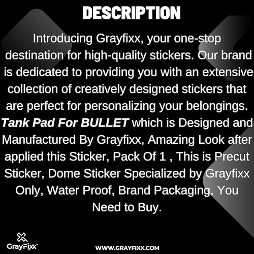 Grayfixx Bullet 350/500 Full Tank Pad | Tank Sticker for Bullet Size 15 Inches,Pack of 1 - Image 3