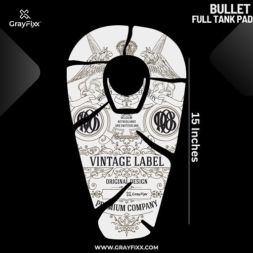 Grayfixx Bullet 350/500 Full Tank Pad | Tank Sticker for Bullet Size 15 Inches,Pack of 1 - Image 2
