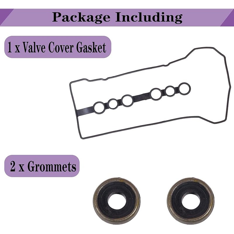 LYNSHINE VS50542R for Toyota Corolla Valve Cover Gasket Seal 1.8L& Gromets,Toyota Matrix Celica Mr2 Head Gasket Seal Chevrolet Chevy Prizm 2000 2001 2002 2003 2004 2005 2006 2007 2008 VC2024 036-1568. - Image 3