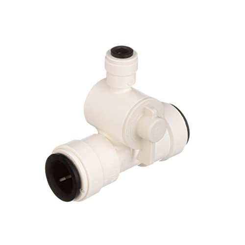 Watts 3550-1004 AquaLock Plastic Series, 1/2" CTS x 1/2" CTS x 1/4" OD Off-White Lead-Free Polysulfone Type 50 Tee Valve Fitting, O-Ring, Quick Push-to-Connect Design, Tool-Free Installation - Image 3