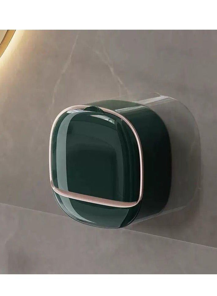 A wall-mounted soap holder with a flip-up design that drains water, giving an elegant look to the bathroom - Image 3