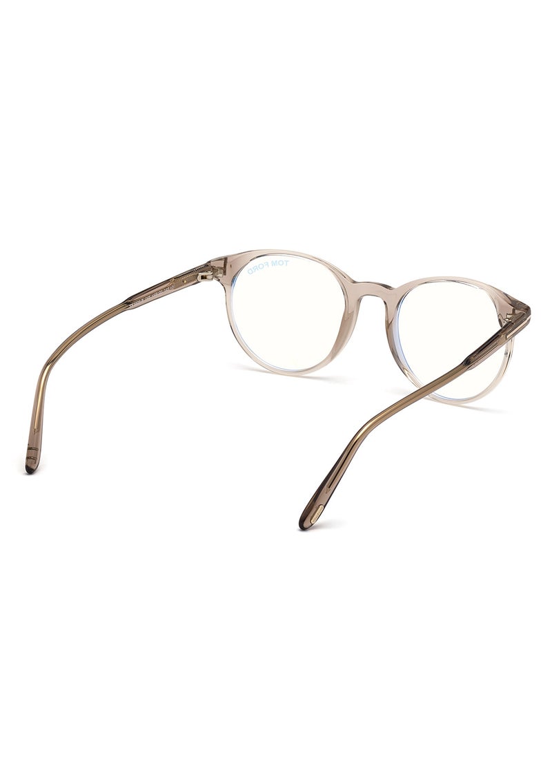 TOM FORD - Men's Round Shape Resin Eyeglass Frames - FT5695-B04547 - Lens Size: 47 Mm - Image 1