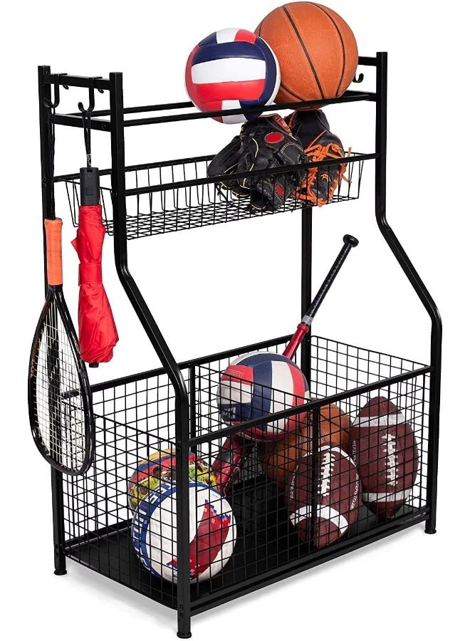 Homesmiths Homesmiths Garage Storage with Baskets & Hooks for Sports Gear, Toys for Indoor & Outdoor Use - Image 1