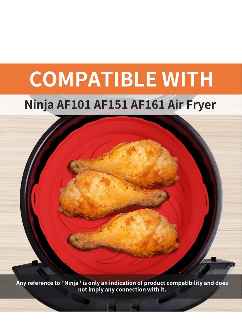 Zikra Air Fryer Silicone Pot, Air Fryer Liners Round Baking Pan for Microwave Oven Roaster Reusable Airfryer Accessories Silicone Cake Pan DIY Pizza Nonstick Bakeware Kitchen Baking Supplies(2-Pack) - Image 3