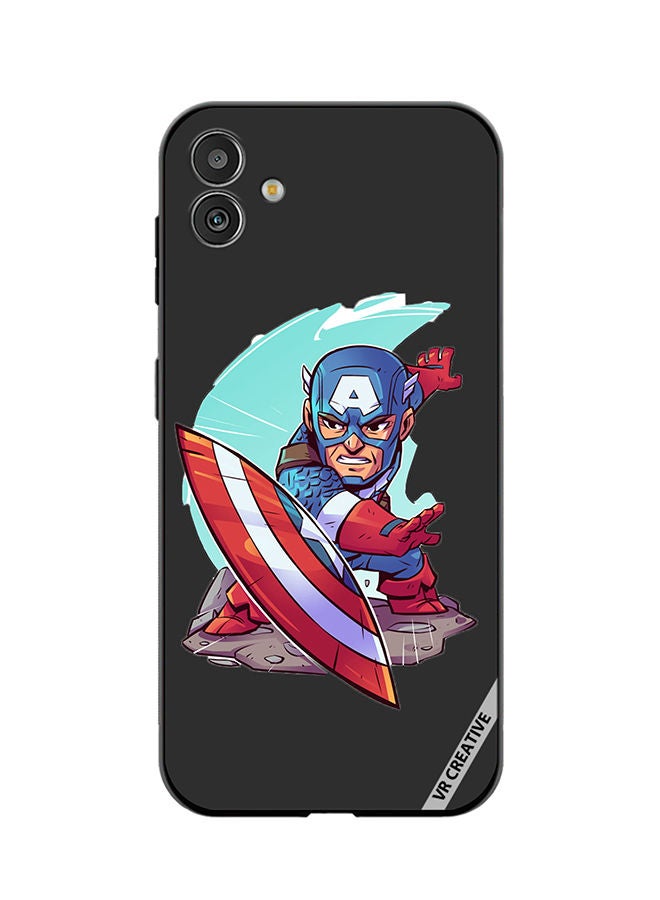 VR CREATIVE Protective Case Cover For Samsung Galaxy F14 Superhero Captain America Design Multicolour - Image 1