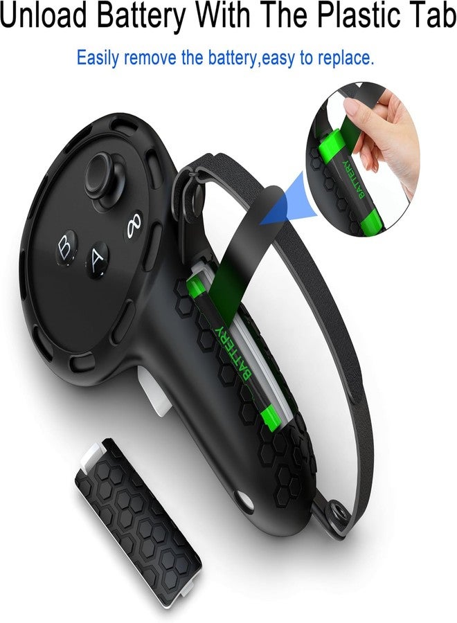AMZDM Controller Grips for Meta Oculus Quest 3 Grip Covers for VR Controllers Straps Adjustable Knuckle Straps Protector with Thumbstick Covers,1 Pair,Beige - Image 4