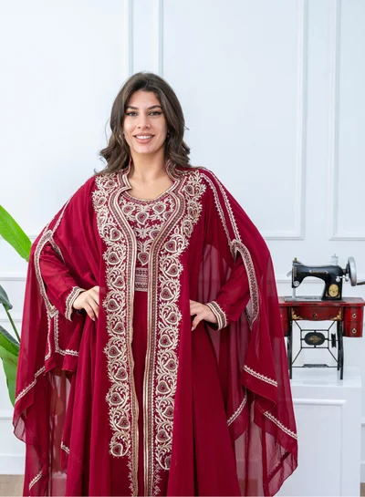 AL BENT AL SHARQIEH belted kaftan dress