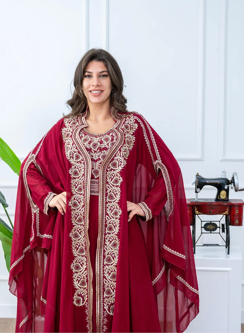 AL BENT AL SHARQIEH belted kaftan dress