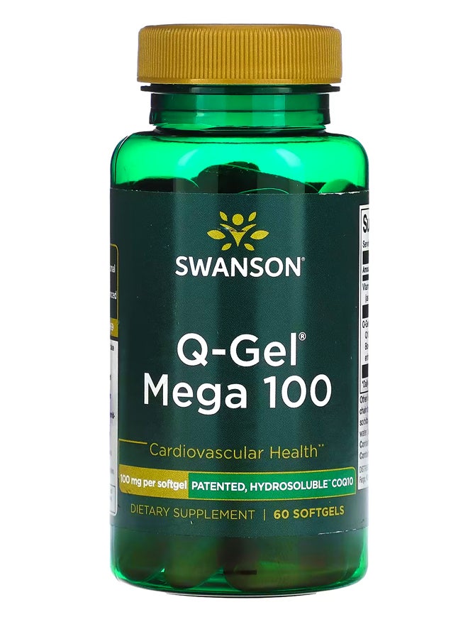 سوانسون كيو-جل ميجا 100 ، 100 ملجم ، 60 كبسولة هلامية