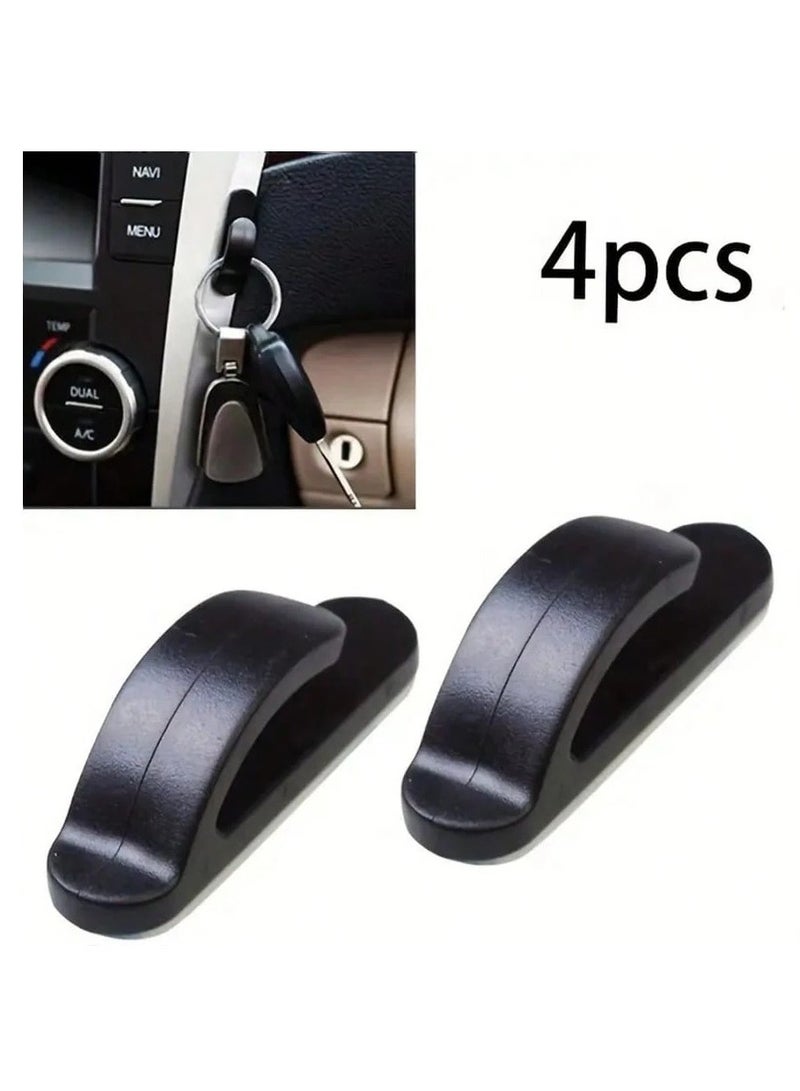 4pcs Car Hook Clip for Hanging Personal Items like Keys, Glasses, Air Freshener, Garbage Bags etc. - Image 1