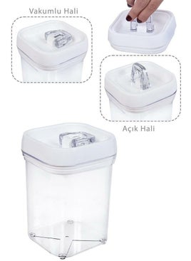 HEREVIN 6-Piece Square 1.1 Lt Food Legume Storage Container Spice Dowry Set-White-25 Pieces Labeled  - Image 5
