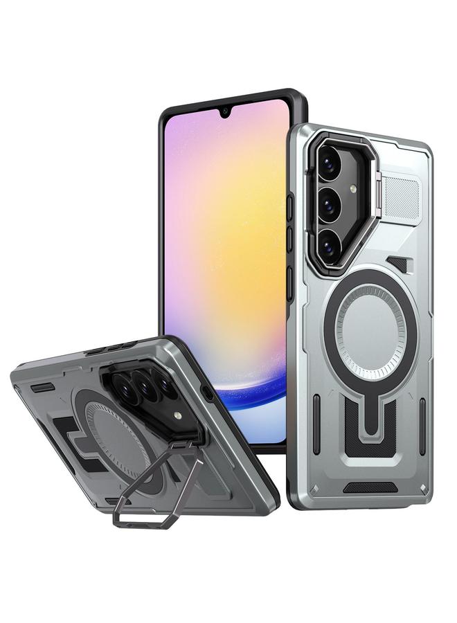 S-TOP Case For Samsung Galaxy A25 5G Shield Hollow Frame Holder MagSafe Phone Case - Image 1