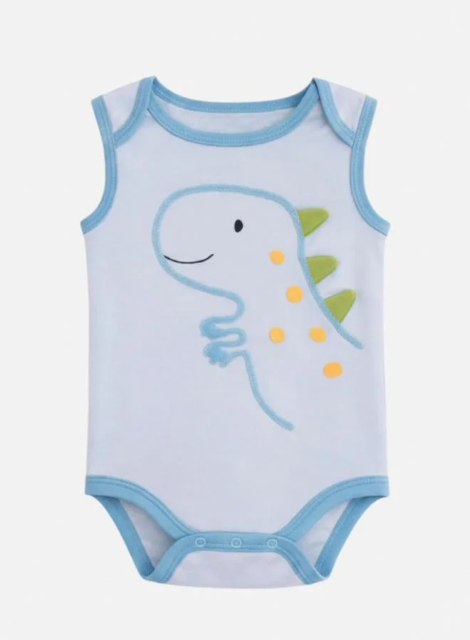 Victor And Jane Baby Boys Sleeveless Dino Print Bodysuits - Pack of 3