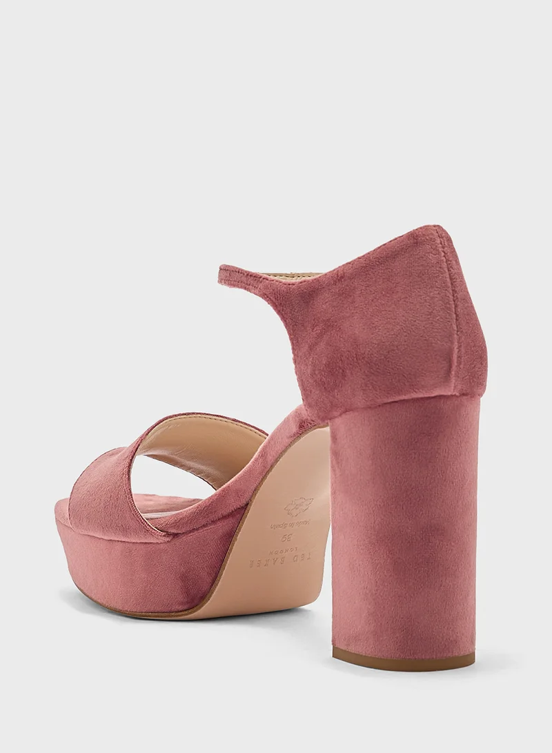 Ted Baker Velvet Platform Sandals