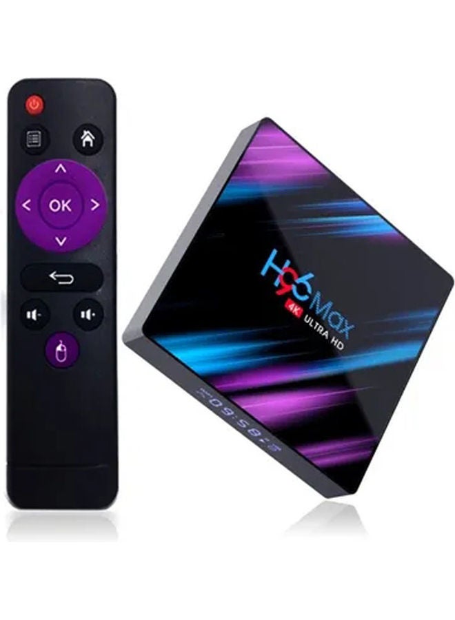 Arabest H96max Set-top Box Android 10.0 4g+64g 4k Hd Network Player PSWZ-M2E Black/Purple - Image 1