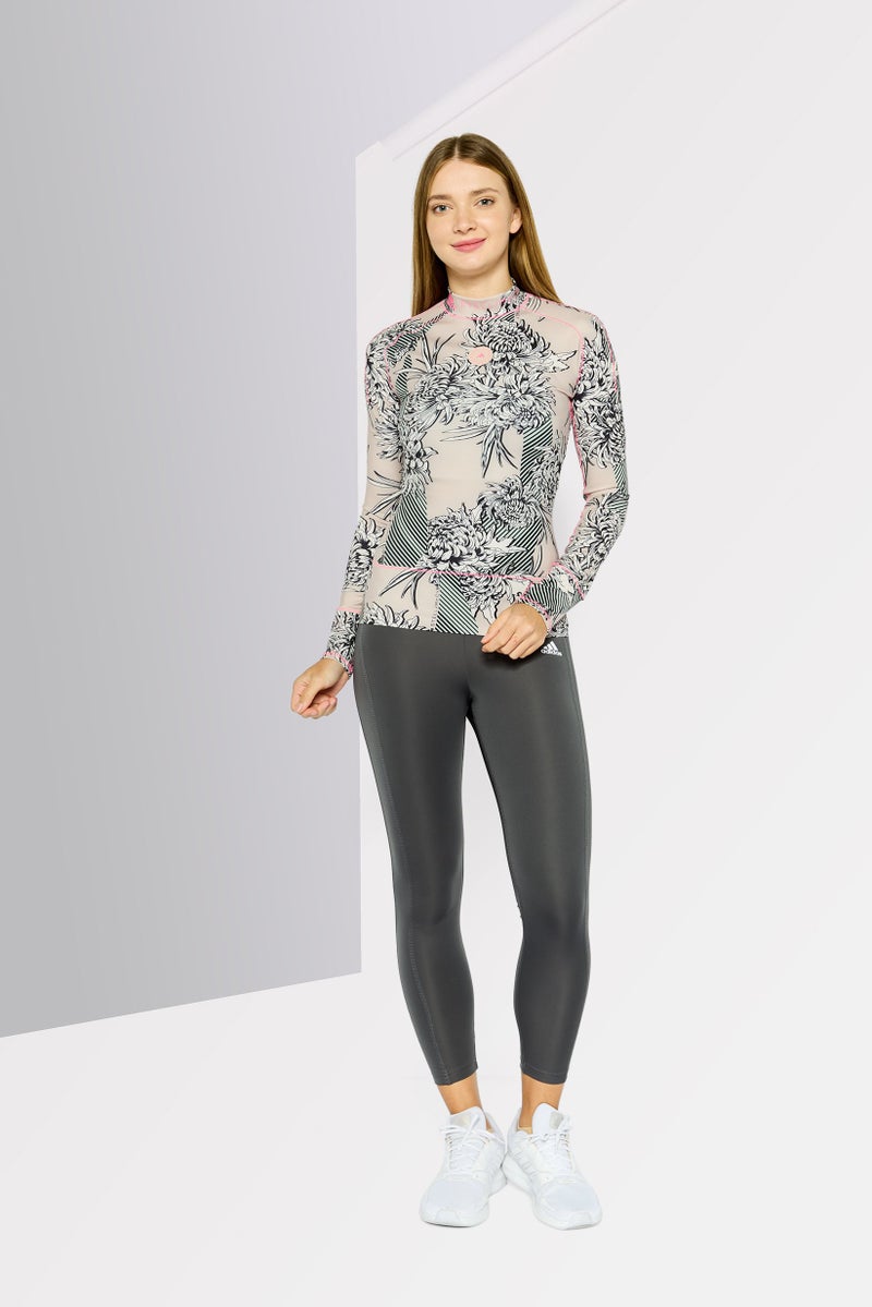 Adidas أديداس بواسطة ستيلا مكارتني بلوزة تدريب نسائية مزخرفة بألوان متعددة - Image 2