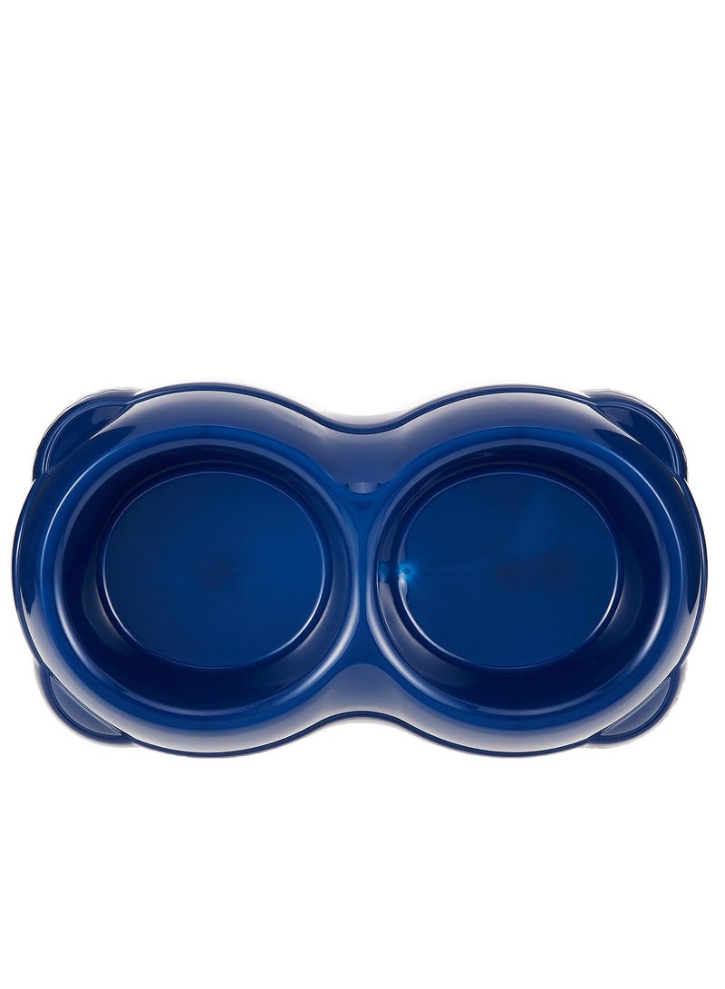 Moderna Smarty Double Bowl for Pets,Food & Water Dish | Compact & Durable | Blue | 2 x 330ML - Image 2