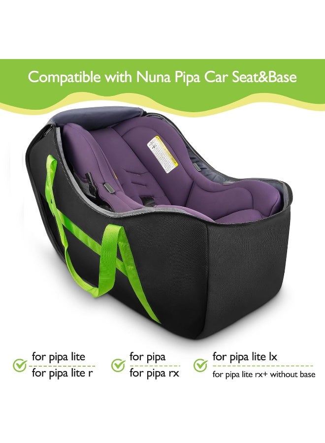 YOREPEK Infant Car Seat Travel Bag Compatible with All Nuna Pipa Car Seat and Base or Chicco KeyFit 30 and Base, Padded Car Seat Bags for Air Travel,Car Seat Gate Check Bag with 5 Protective Feet - Image 2