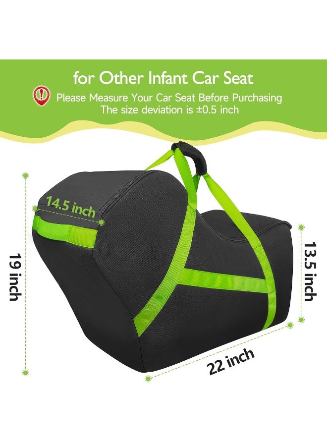 YOREPEK Infant Car Seat Travel Bag Compatible with All Nuna Pipa Car Seat and Base or Chicco KeyFit 30 and Base, Padded Car Seat Bags for Air Travel,Car Seat Gate Check Bag with 5 Protective Feet - Image 4