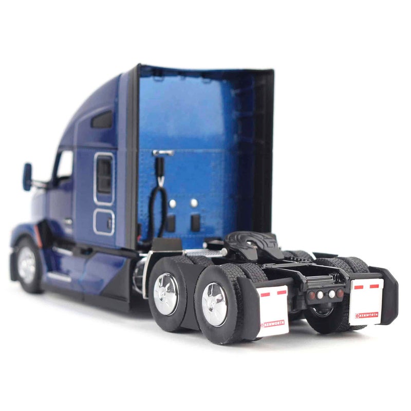 Diecast Masters 1/50 Depp Cerulean Blue Kenworth T680 76in High-Roof Sleeper Cab Tandem Tractor 71108 - Image 3