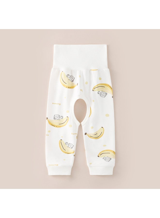 Doxiluka newborn Baby Leggings - High-waisted Belly-warmer Pants, Cartoon Print Loungewear For Spring/autumn - Image 2