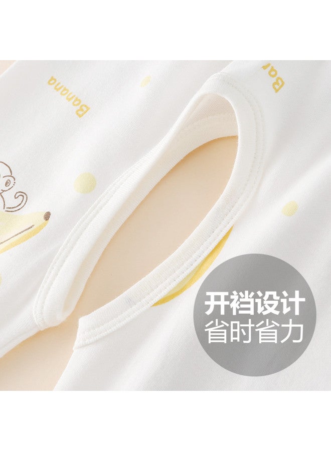 Doxiluka newborn Baby Leggings - High-waisted Belly-warmer Pants, Cartoon Print Loungewear For Spring/autumn - Image 4