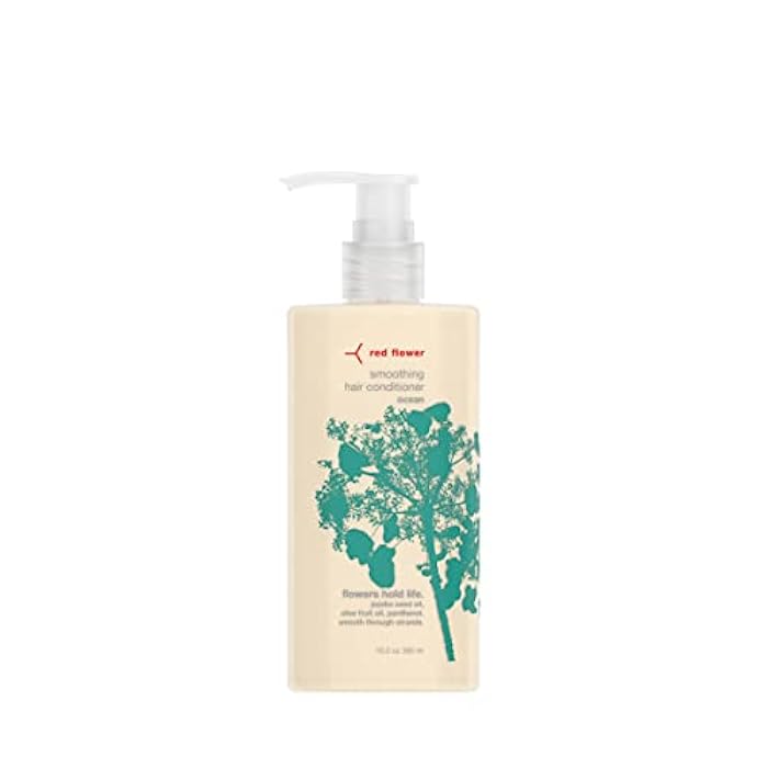 Red Flower Ocean Smoothing Hair Conditioner – Vitamin-Rich Moisture & Frizz Control Treatment for All Hair Types, Vegan & Sulfate-Free 10 oz