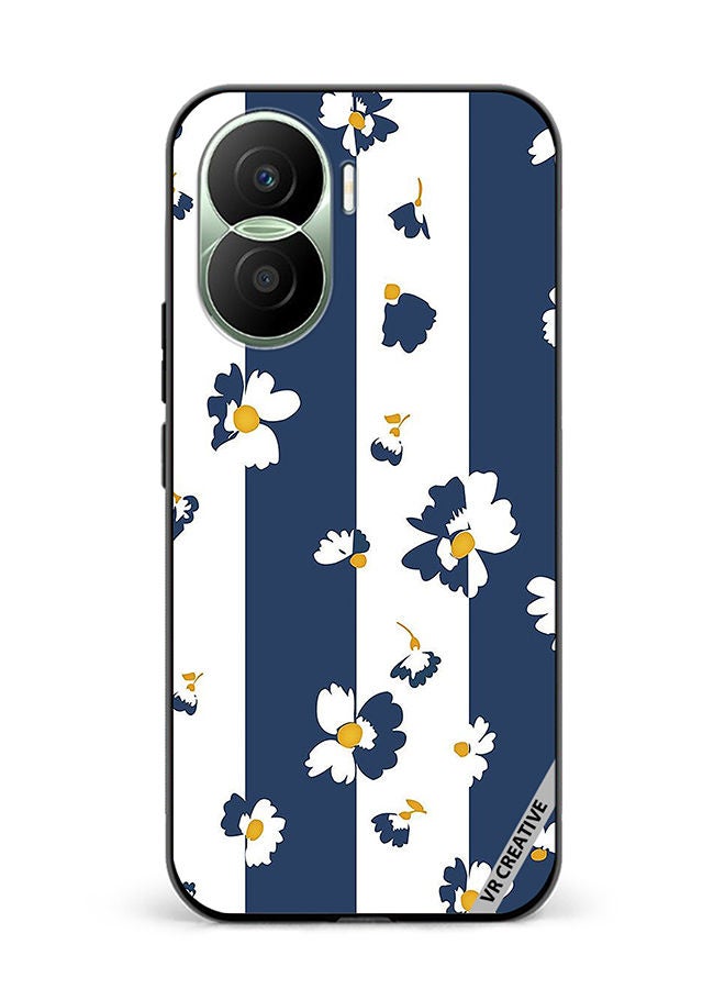 VR CREATIVE Protective Case Cover For Honor Play7T Pro Flowers Design Multicolour - Image 1
