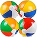 Vellibring 4 Pack 20 Summer Inflatable Big Beach Balls Rainbow Swimming Pool Water Games Toys for Kids Summer Party Supplies Decorations - Image 3