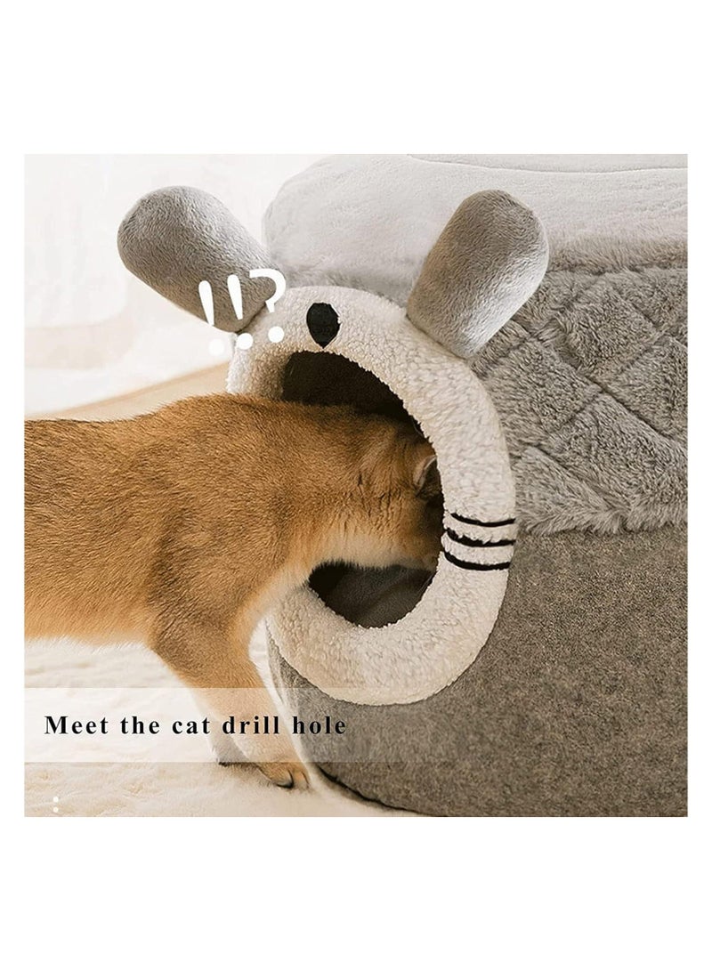 A.M Cute Cat Tent House Cat Tent for Small Cat with Removable Cushion Pet Cat Bed House for Small Medium Pets Sleeping Indoor - Image 3