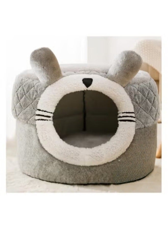 A.M Cute Cat Tent House Cat Tent for Small Cat with Removable Cushion Pet Cat Bed House for Small Medium Pets Sleeping Indoor - Image 1