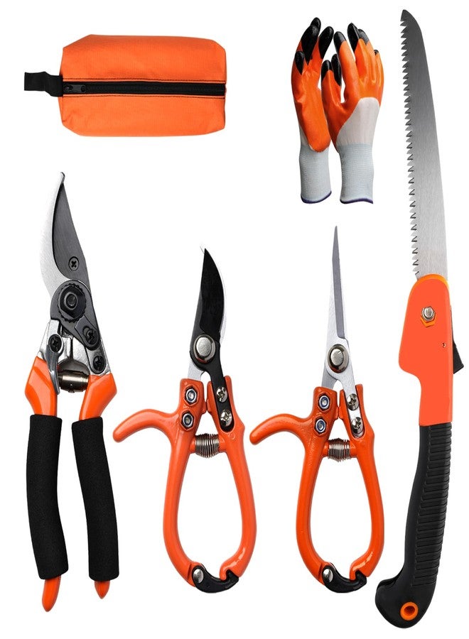 Cor cordium 6-Piece Pruning Shears Set with Bypass Pruning Shears, Garden Shears, Pruning Shears, Saw, Gloves, Storage Bag, Handheld Secateurs Set for Plants - Image 1