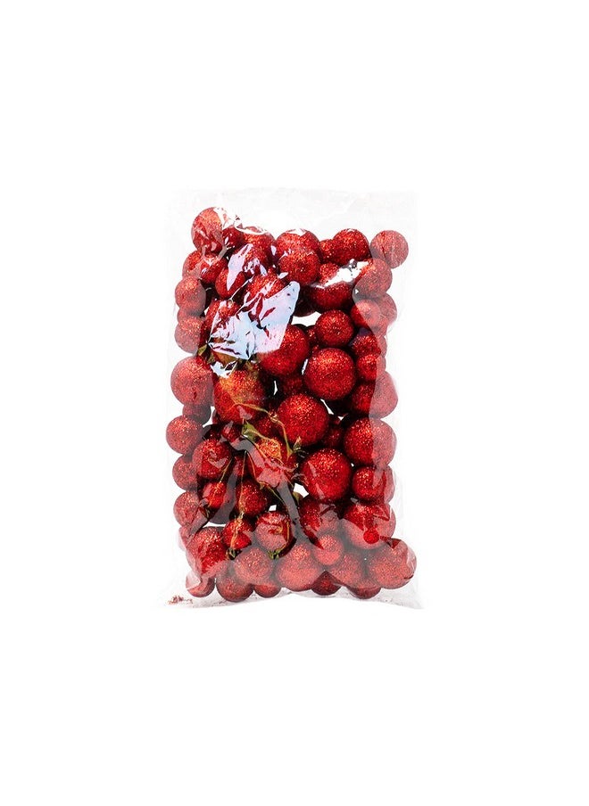 BANBERRY DESIGNS Red And Green Foam Balls 5 Bags Set Of Glittered Vase Filler Decorative Balls Table Scatter Decorations Party Accessories Glittery Colored Snow Balls  - Image 4